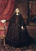 Juan Bautista del Mazo The sitter is Margaret of Spain, first wife of Leopold I, Holy Roman Emperor, wearing mourning dress for her father, Philip IV of Spain, with children Spain oil painting artist